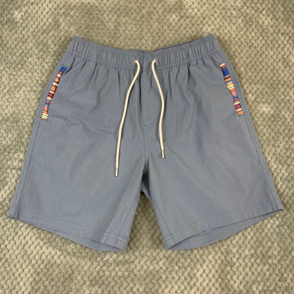 Wowie Mens Everyday Shorts Blue Gray Woven Pocket Detail Size Medium RN 164486